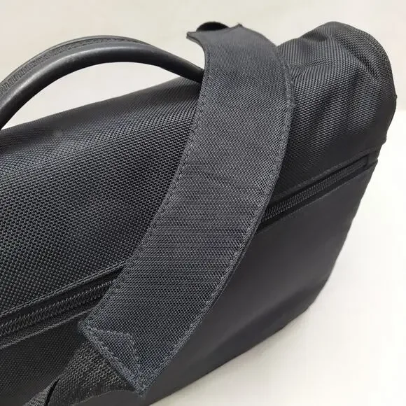 Tumi FXT Ballistic Black Nylon Pushlock Briefcase Messenger Laptop Bag - Picture 7 of 16